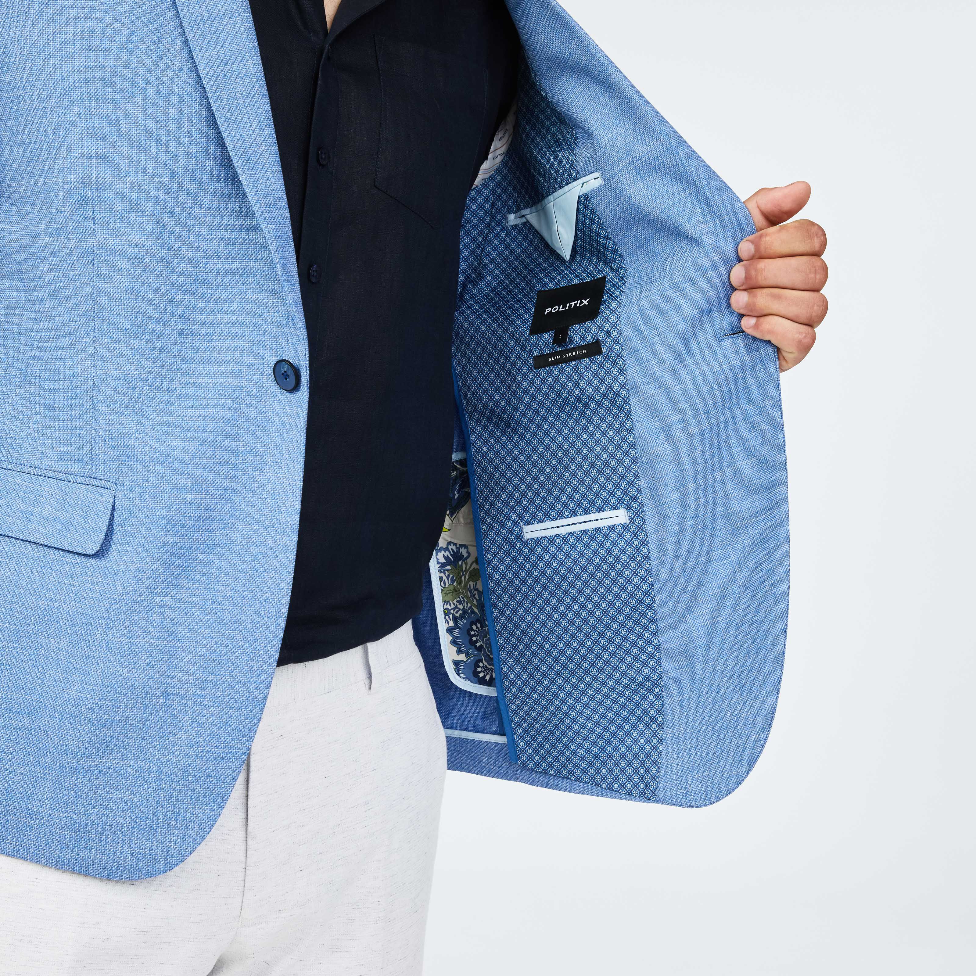 Slim Stretch Textured Tailored Blazer